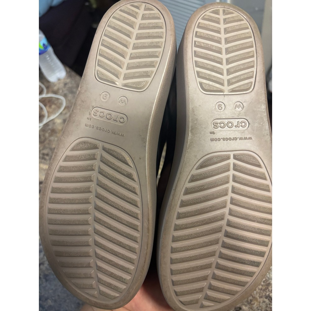 Crocs LiteRide Brooklyn Wedge Sandals Black Mushroom Womens 9 Platform Strappy - Picture 3 of 10